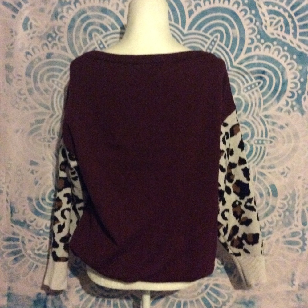 Maroon Pattern Sweater - image 8